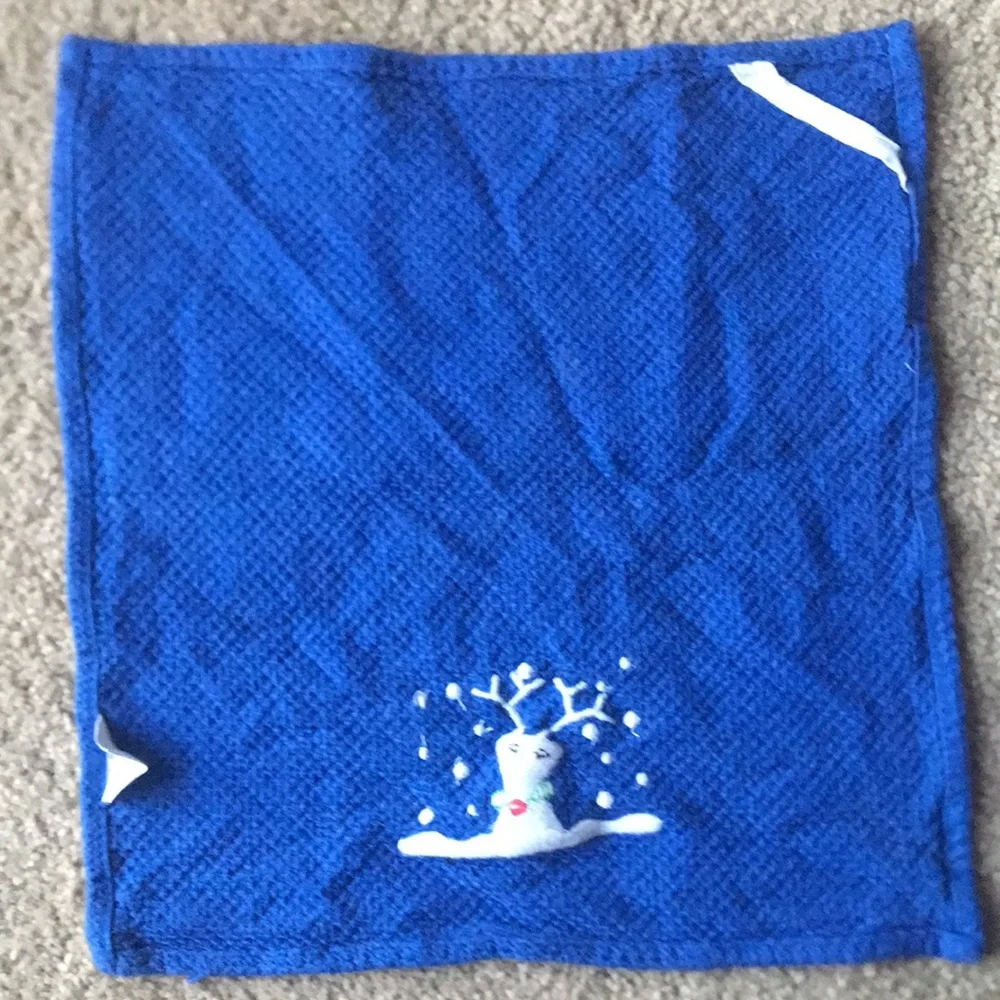 Crate & Barrel Snow Deer Dishcloths, Set of 2