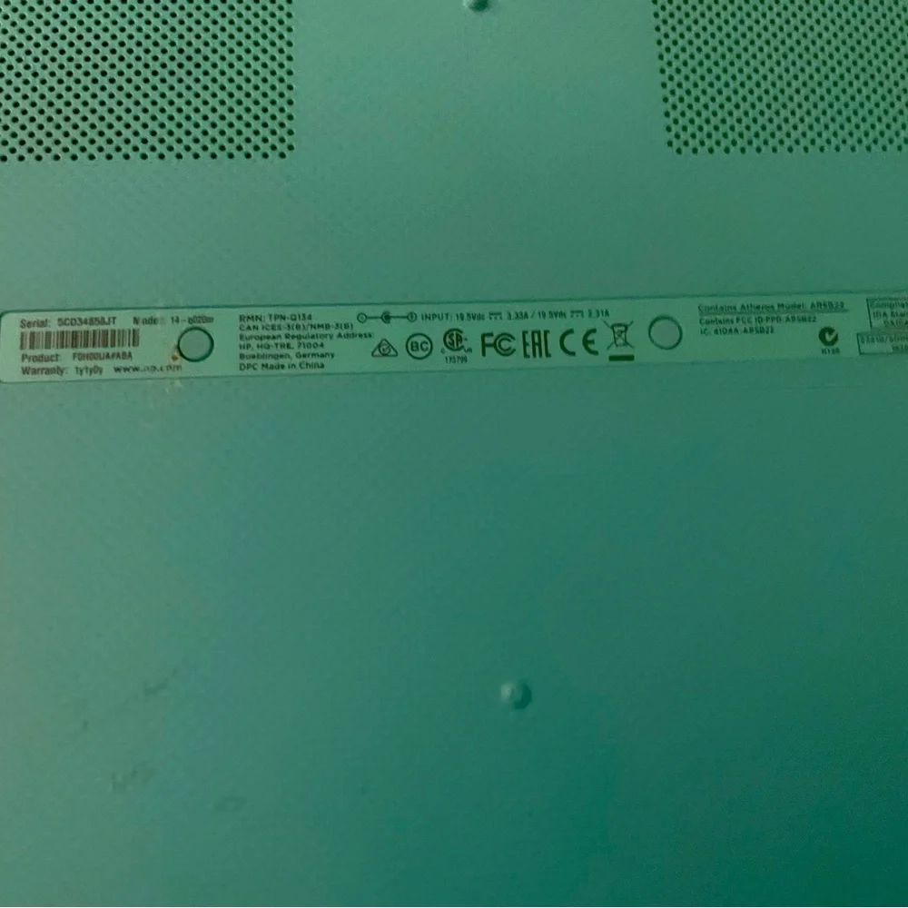 HP parts only
