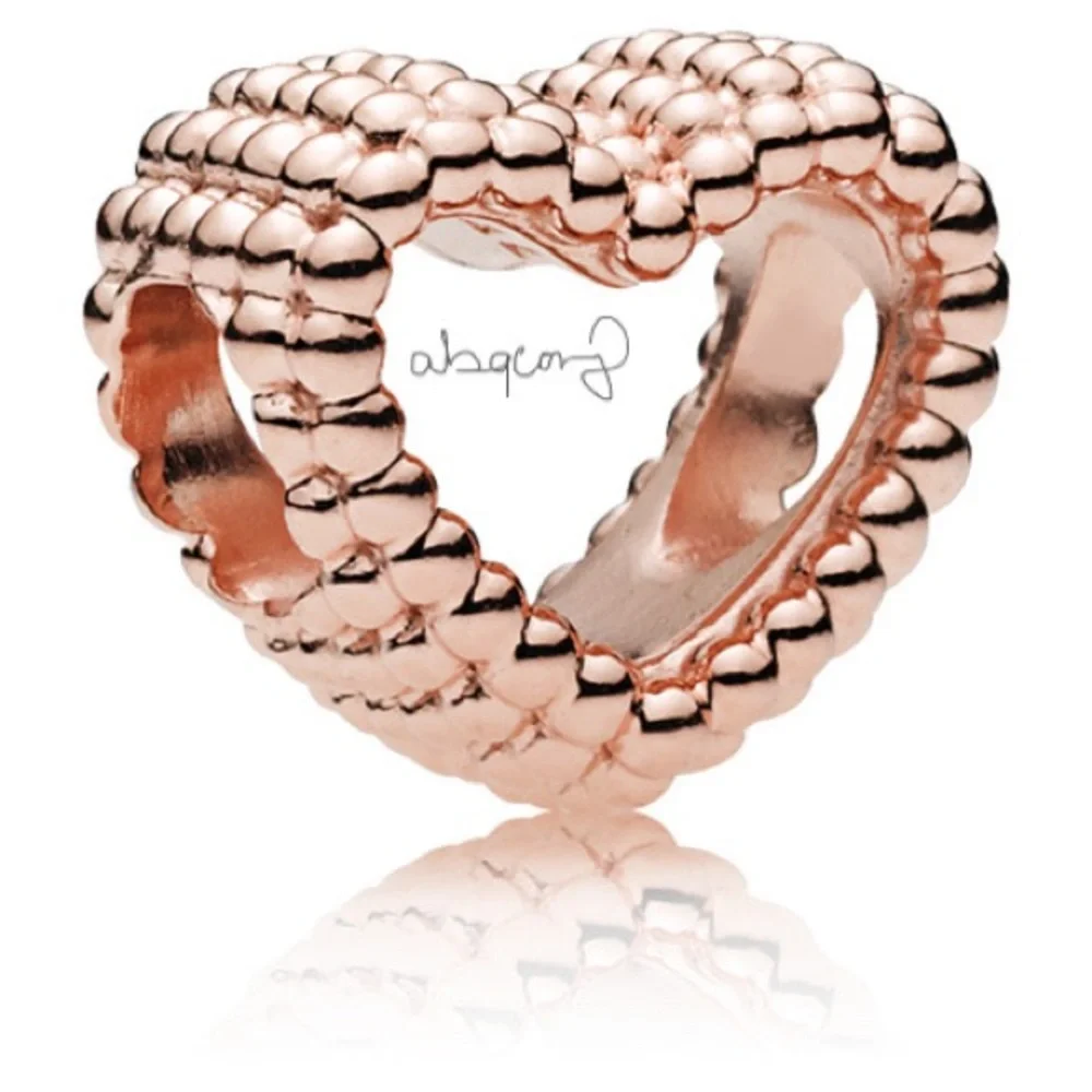 EUC Pandora 787516 Pandora Rose Beaded Heart Charm