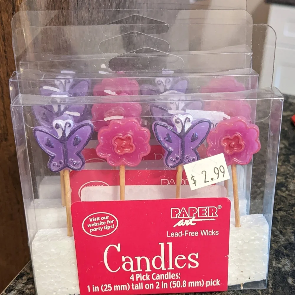 NIP 🌺🦋 Flower & Butterfly 🦋🌺 Cake Candles