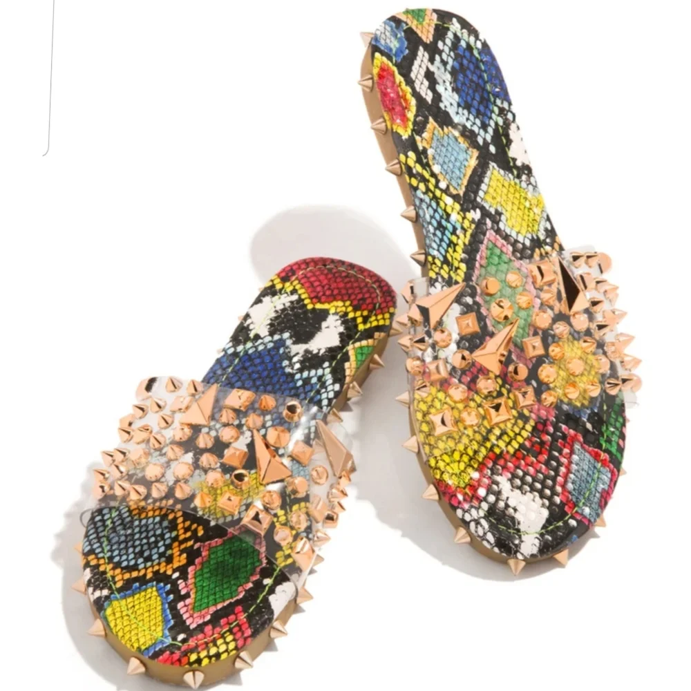 💗6, 💗Multicolor STUDDED PVC SANDAL