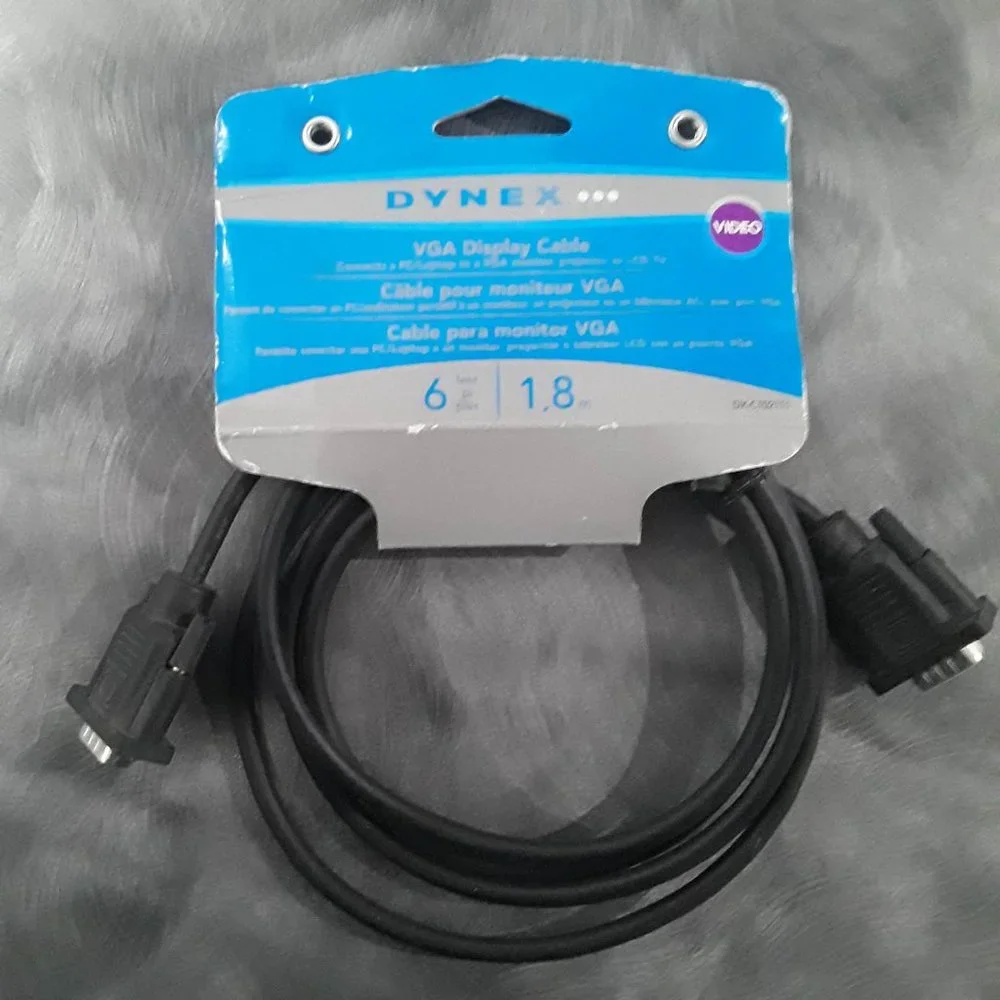 DYNEX VGA 6' PC MONITOR REPLACEMENT CABLE DX-C102111 - NEW OLD STOCK