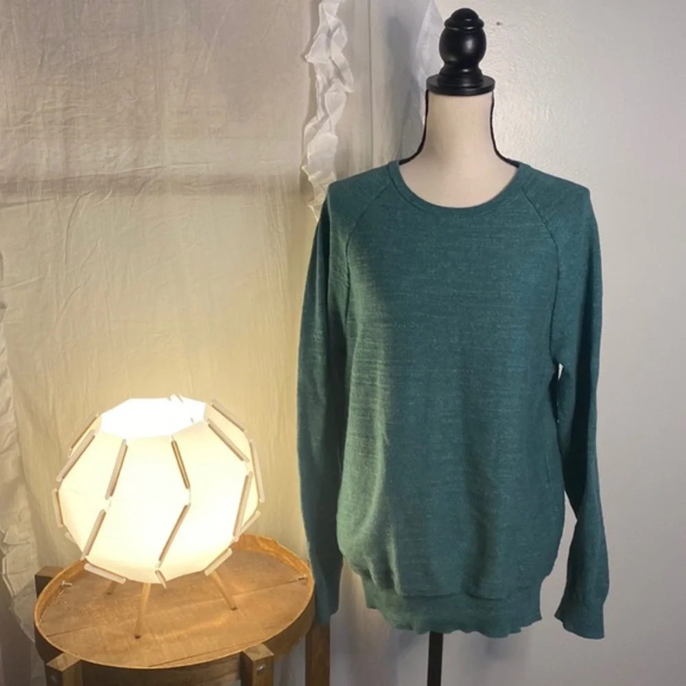 J. Crew Men's Crew Neck Green Slim Fit Sweater Size Large