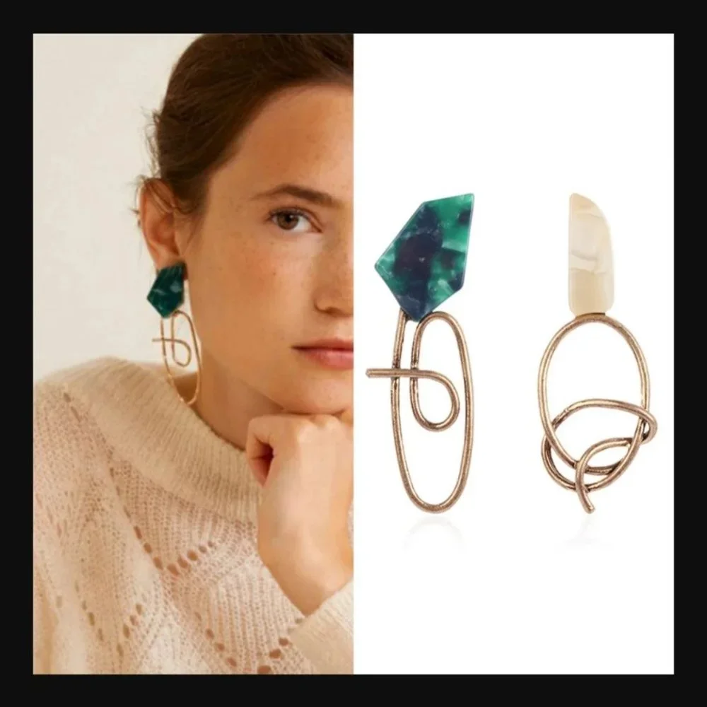 Angelica Stones W Gold Earrings