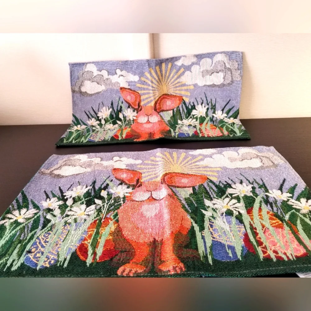 New Handcrafted Bunny Tablemats, set of 2