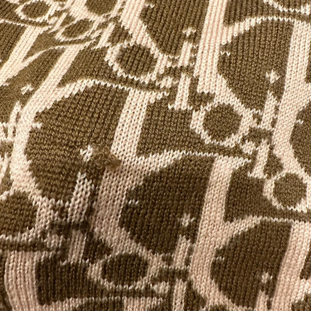 Dior Oblique Brown Pink Scarf Reversible