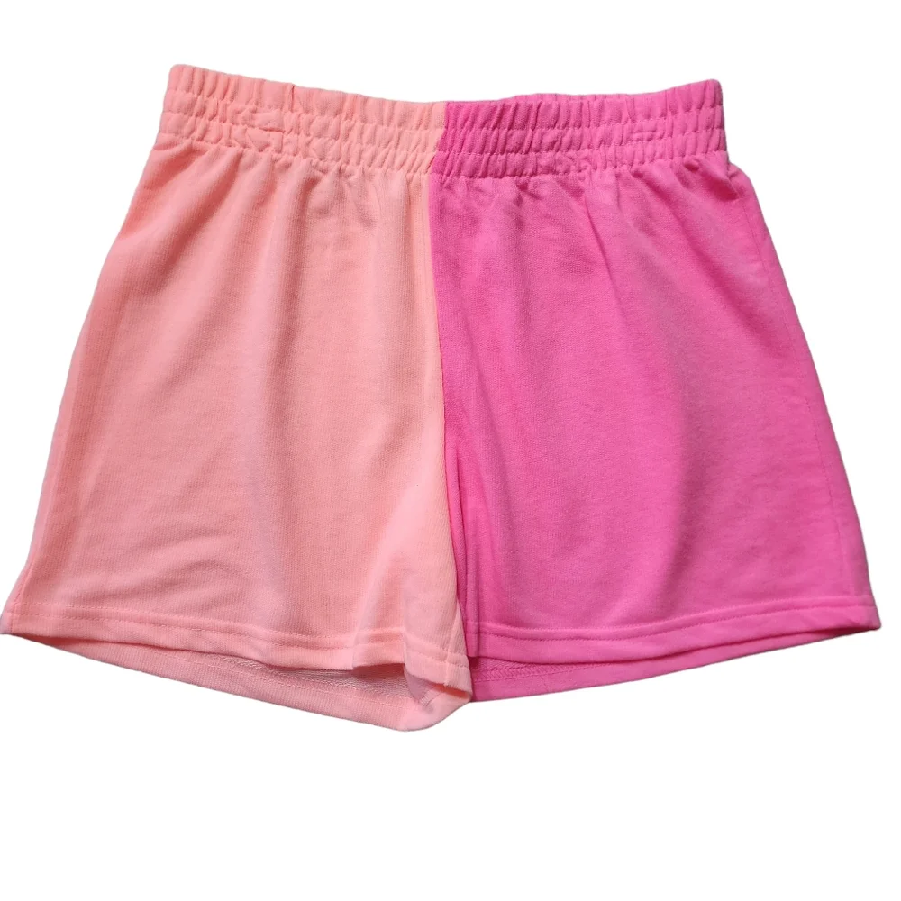 Girls Justice/Sleep Pink And Peach Sweat Shorts NWOT Sz Large Plus (12-14}