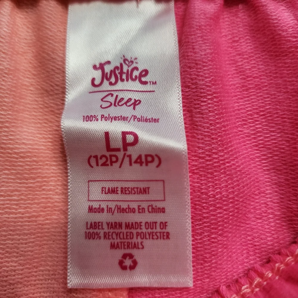 Girls Justice/Sleep Pink And Peach Sweat Shorts NWOT Sz Large Plus (12-14}