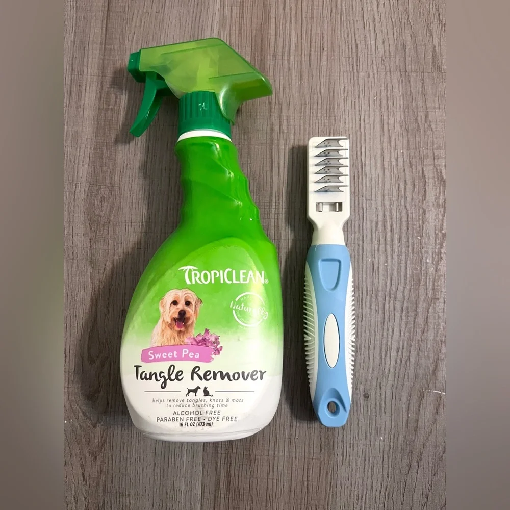 Tangle Remover Spray and Professional Pet Mat Removing Comb NEW