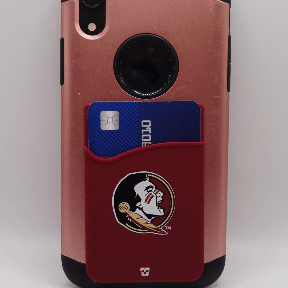 Florida State Seminoles Silicone Stick On Phone Wallet Card Holder