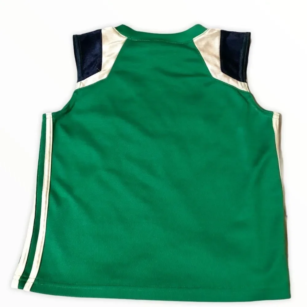 Adidas Hoops Green Sleeveless Jersey Boys 6