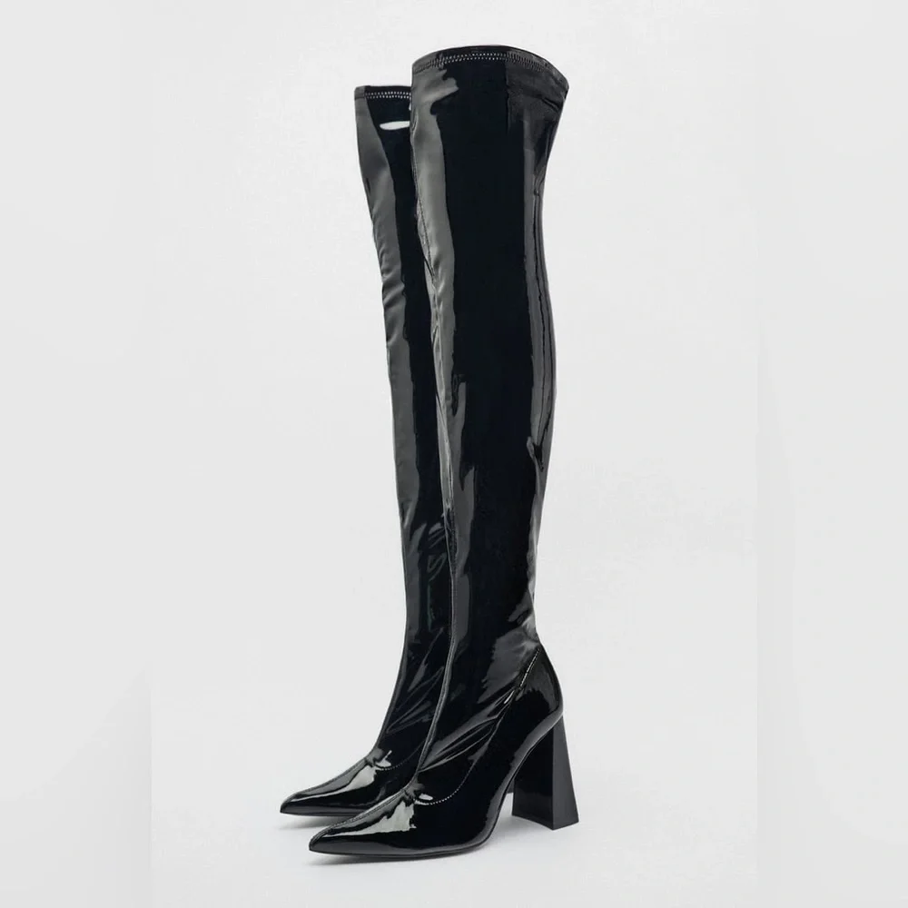 ZARA HIGH HEEL OVER THE KNEE BOOTS