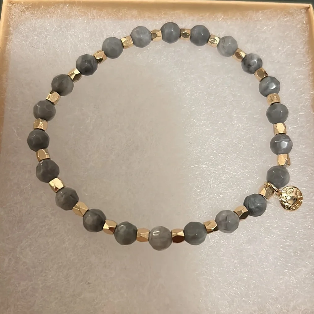 New in Box Gold and blue beaded JCrew bracelet