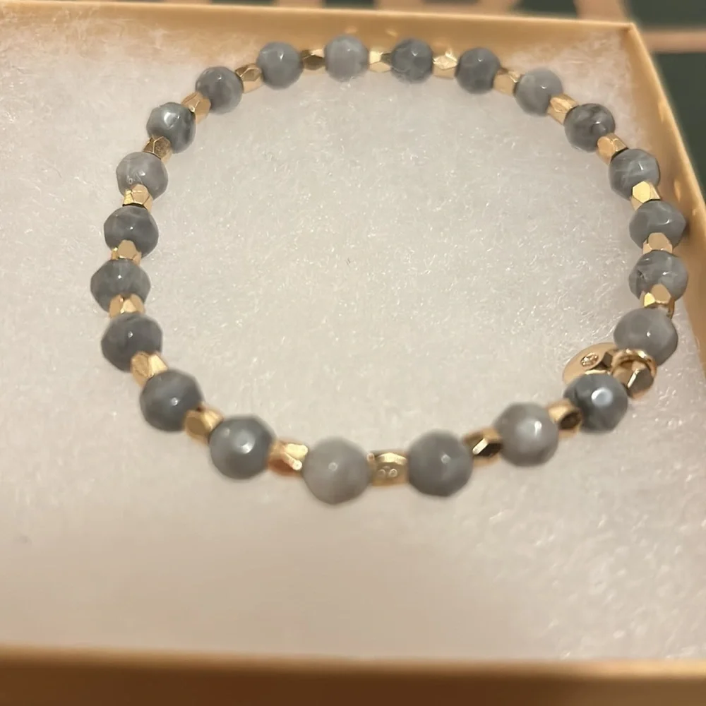 New in Box Gold and blue beaded JCrew bracelet