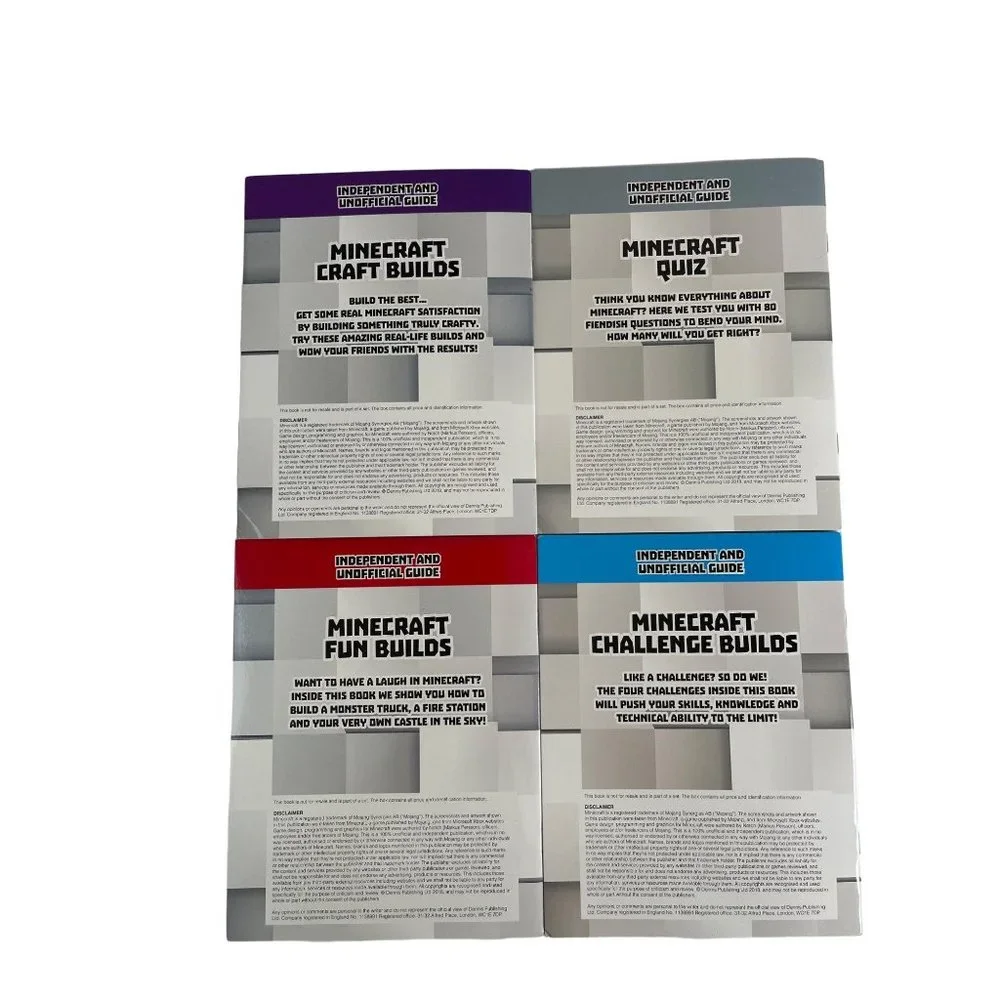 Minecraft Mineworld Building Handbooks 5 Sticker Sheets Original Collector Tin