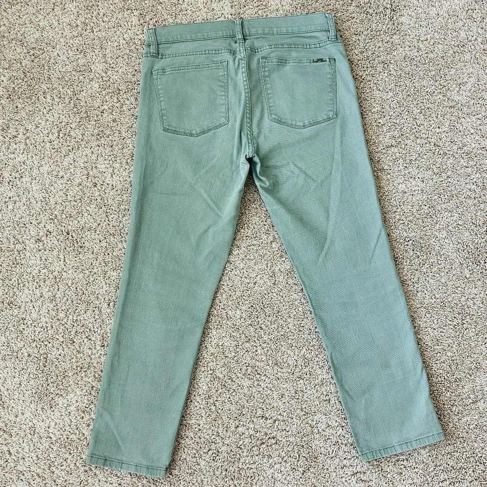 🍀 LAUREN RALPH LAUREN Women Light Green Modern Straight Cropped Pants Sz 6 x25