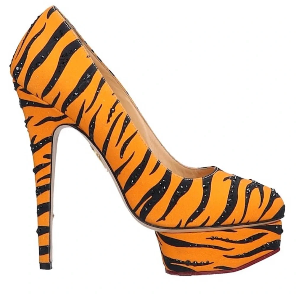 Charlotte Olympia Tiger Dolly Platform Pumps