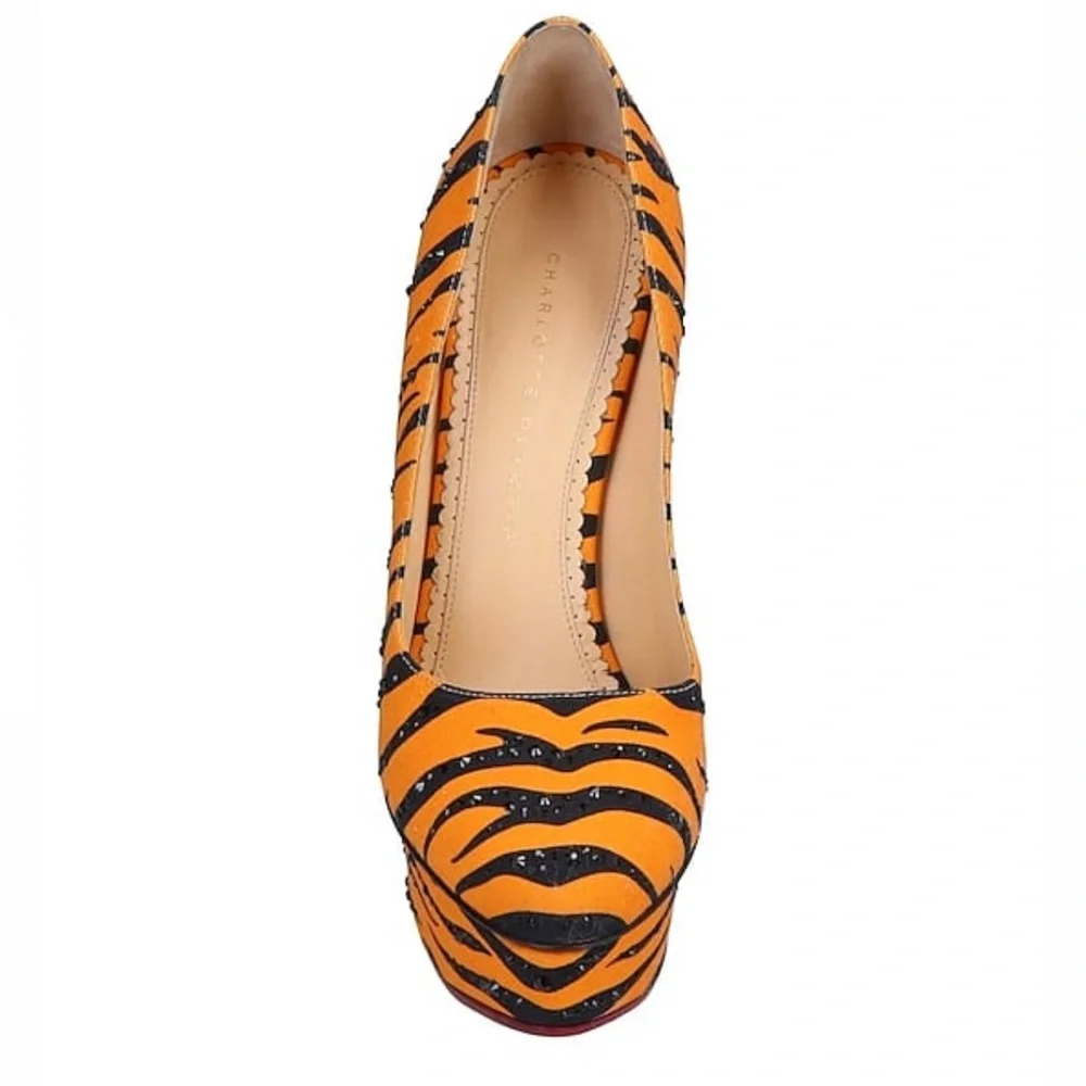 Charlotte Olympia Tiger Dolly Platform Pumps