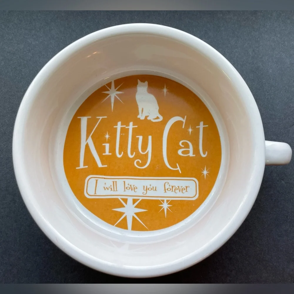 Kitty Cat I Will Love You Forever white dish.