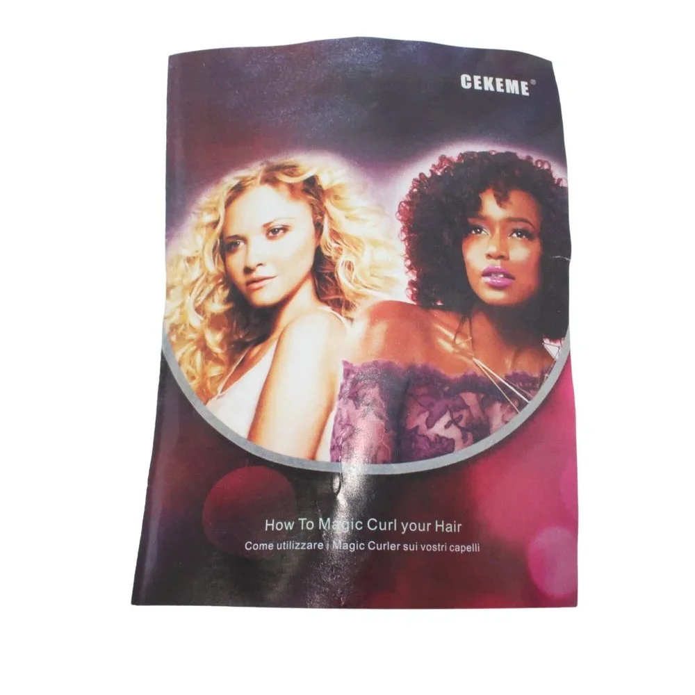 Cekeme 40Pcs Magic Spiral Hair Curlers No Heat 22 Inches 3 Sizes Multicolored