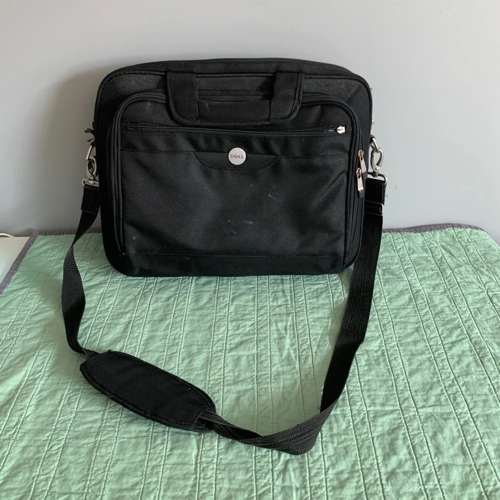 Black Dell Briefcase Satchel Shoulder Laptop Computer Bag