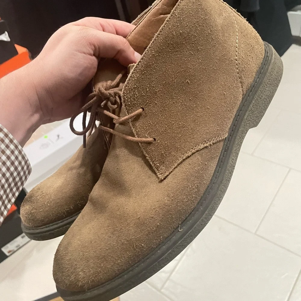 G.H.Bass & Co Timothy Suede Lace up Chukka Desert Shoes in Tan Suede, Mens sz 9M