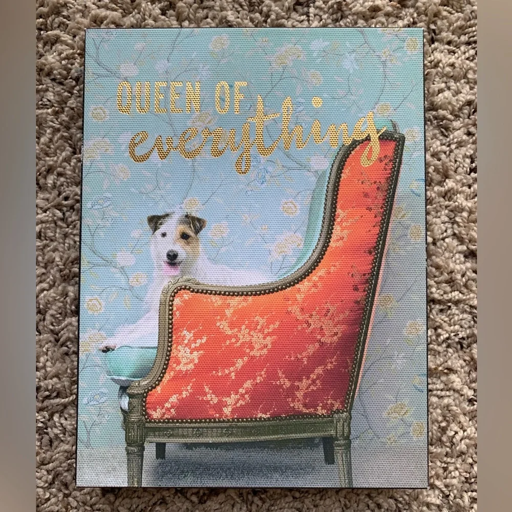 STUDIO BY DEMDACO “Queen Of Everything” Puppy Wall Frame Never Used
