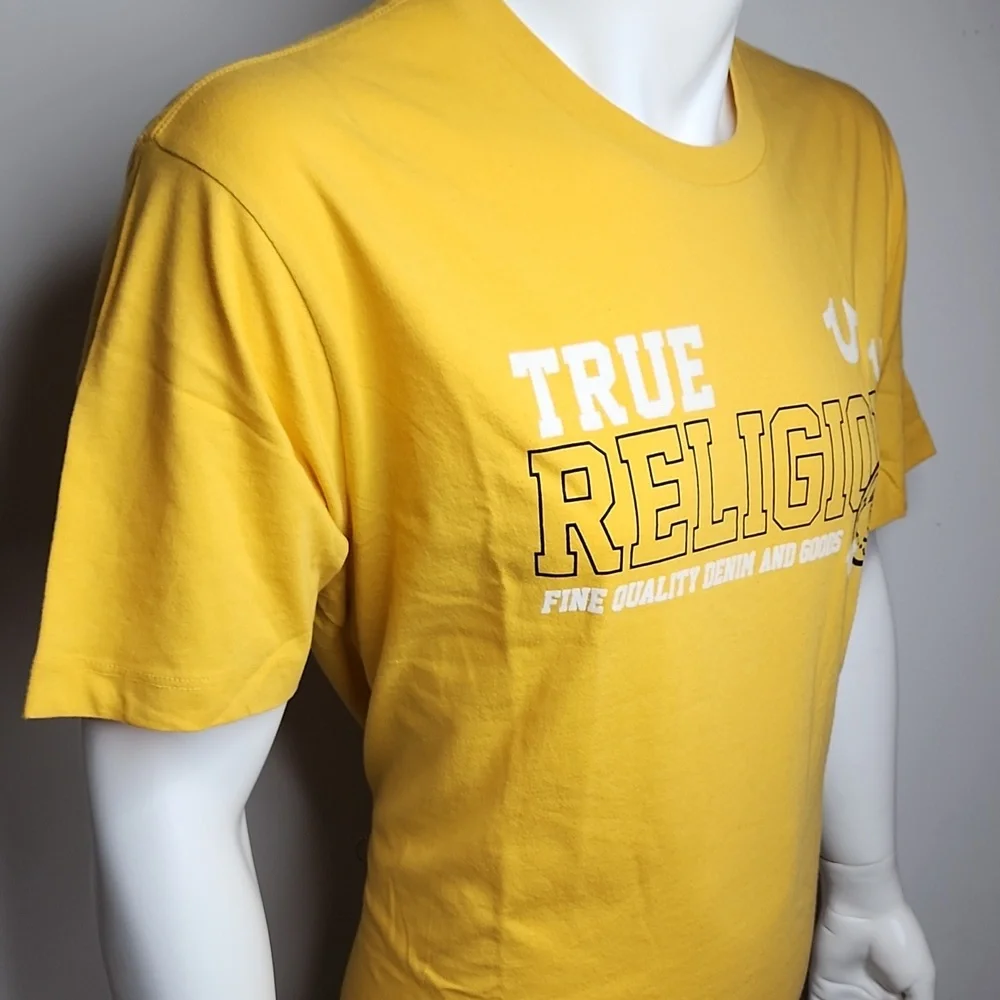 TRUE RELIGION YELLOW 3 EXTRA LARGE (XXXL) TSHIRT