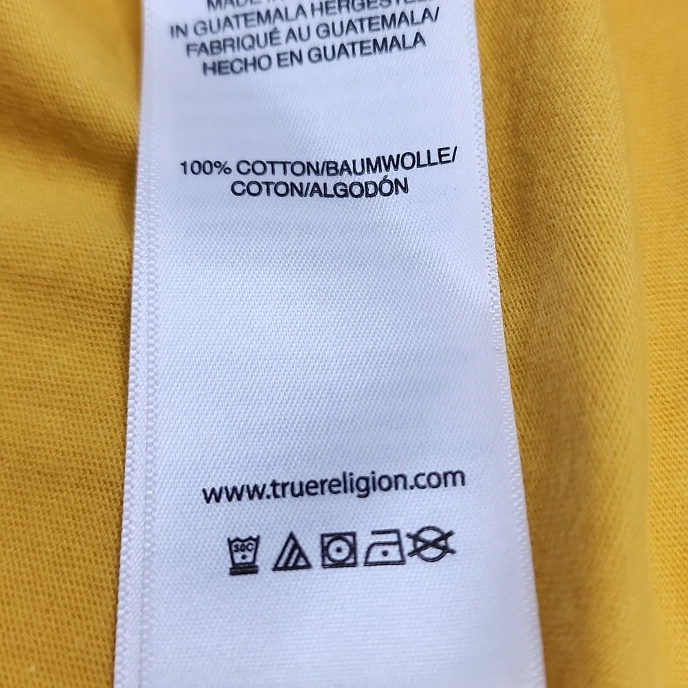 TRUE RELIGION YELLOW 3 EXTRA LARGE (XXXL) TSHIRT