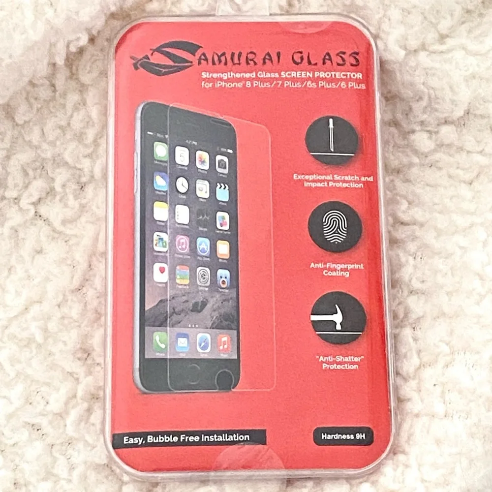 Samurai Glass 9H Screen Protector iPhone Strengthened Glass Ion Anti-Shatter NEW