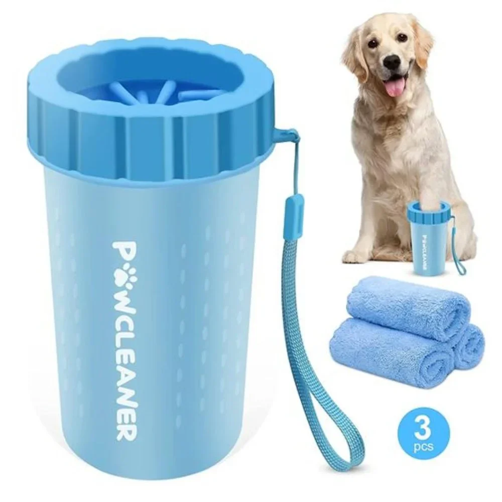 Paw Cleaner Pet Foot Cleaner for Small Medium Breed (with 3 Absorbent Towel)