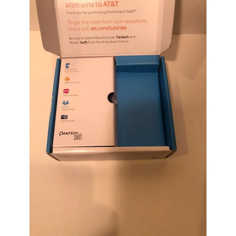 Pantech Swift P6020 Purple (AT&T) 3G Keyboard Cell Phone Touch w/Box