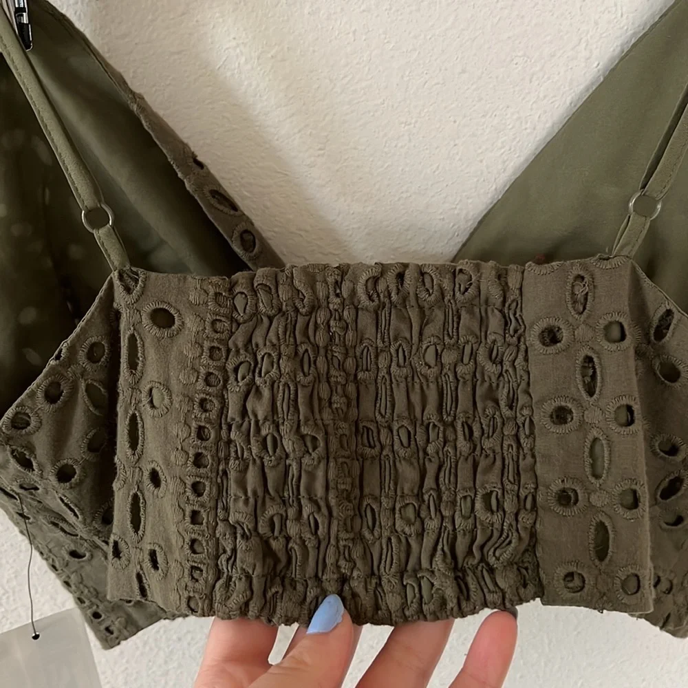 bar lll Green Crop Top