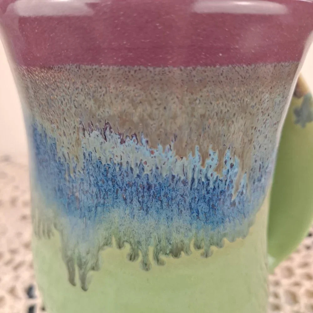 Signed Right-Handed Warmer Mug by Clay in Motion Signed Neher