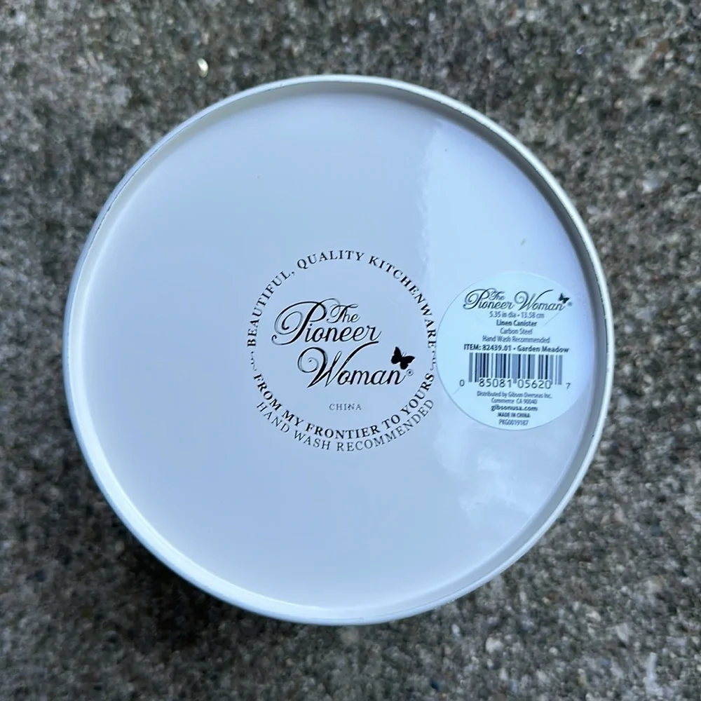 The Pioneer Woman Linen Canister Carbon Steel