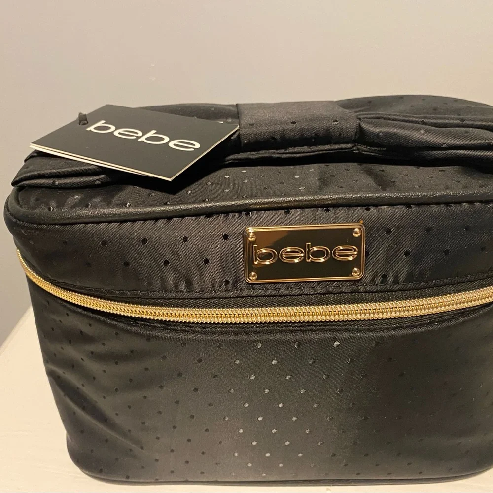 Black & Gold Bebe Cosmetic Bag