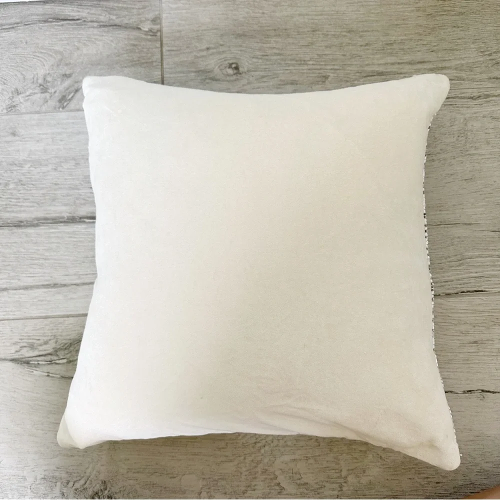 Crate & Barrel Crystal Beaded Pillow
