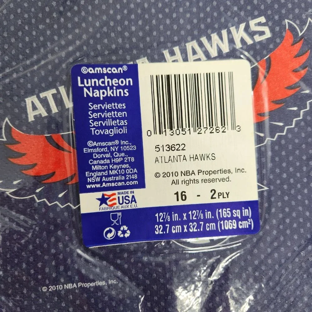 Atlanta Hawks Napkins NBA Party Decorations Paper