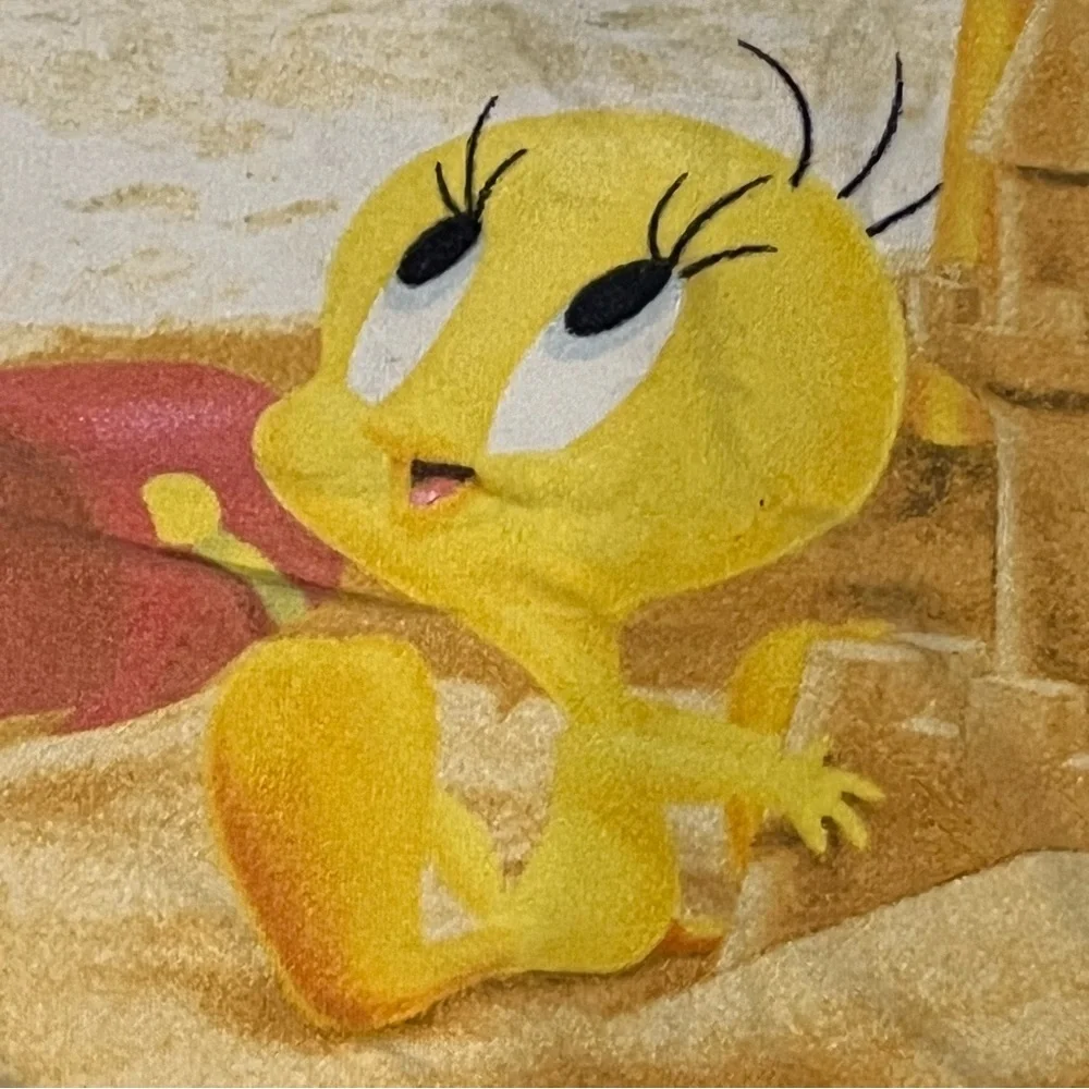 Vintage Tweety Sylvester Beach Towel Umbrella