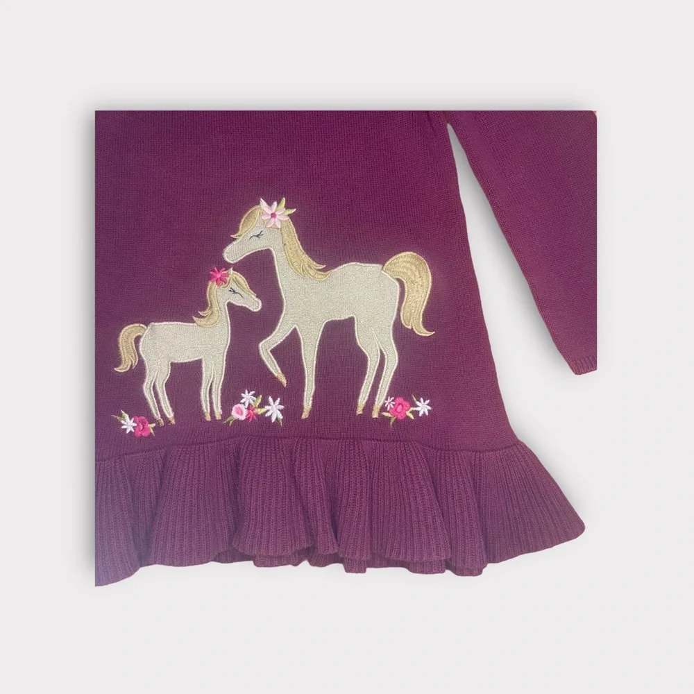 Gymboree burgundy horse