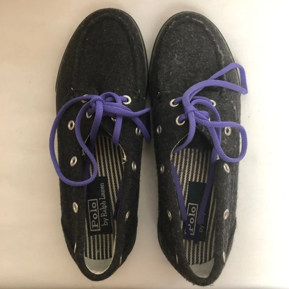Polo by Ralph Lauren Gray Boat Shoes ((size 8D))