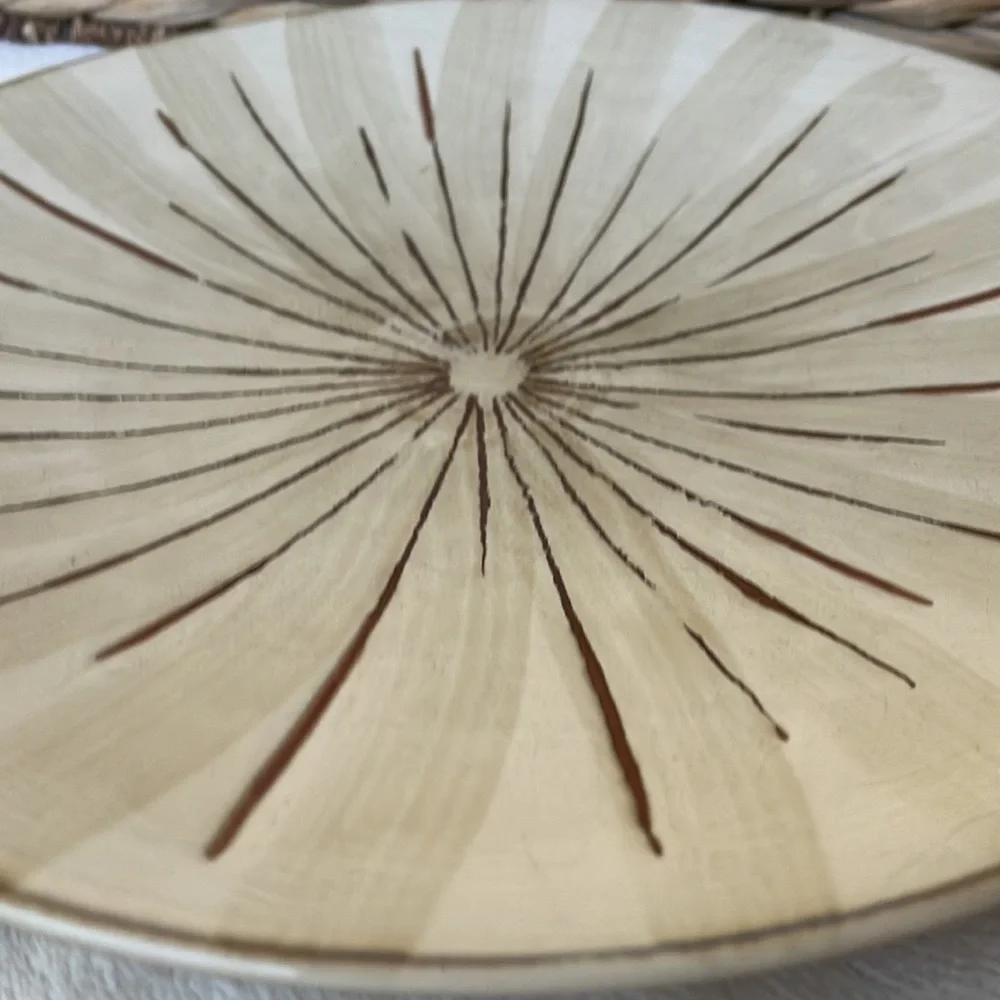 Pier 1 Sanctuary 11 1/2” Plate Serving Platter tan Brown