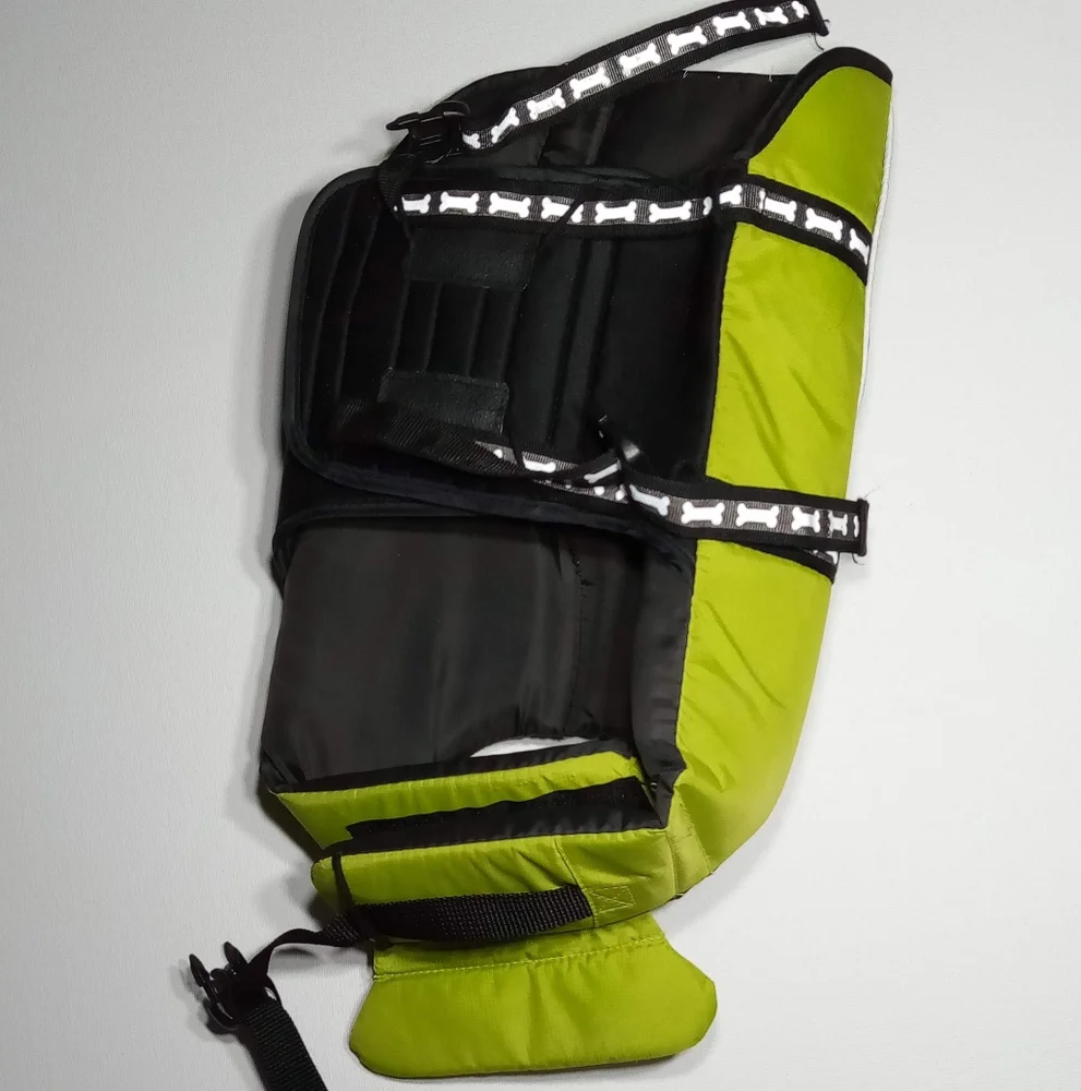 Outward Hounds Dog Green Black Lifejacket Sz Medium