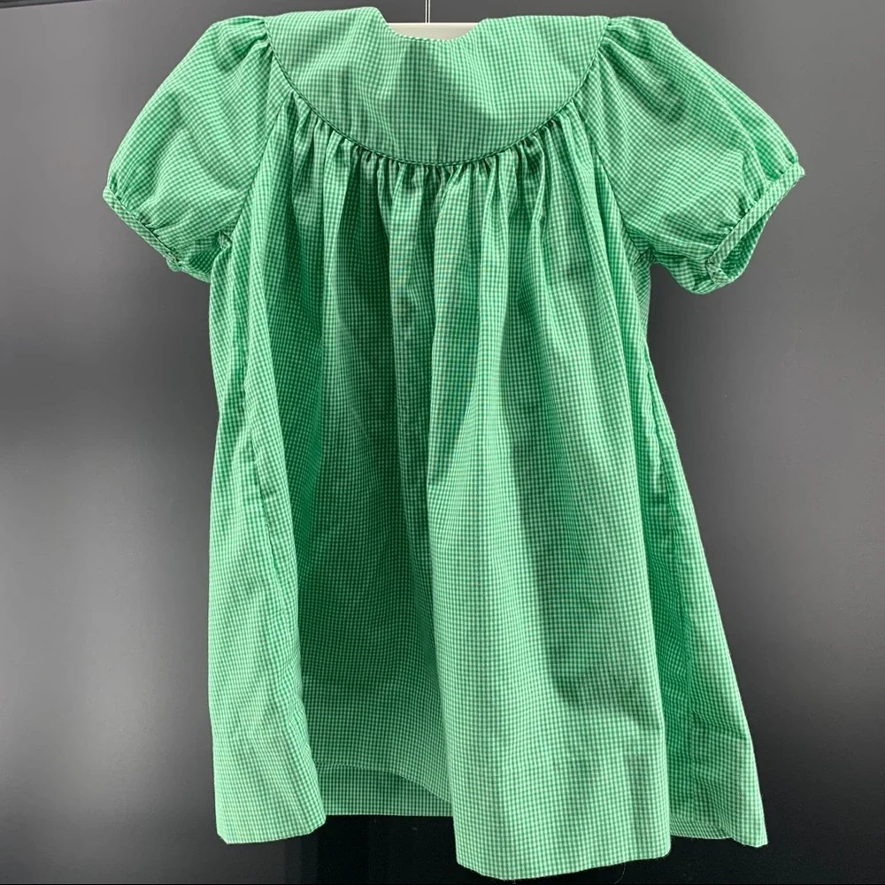 Petit Ami dress - 24 mo - green/white  checkered