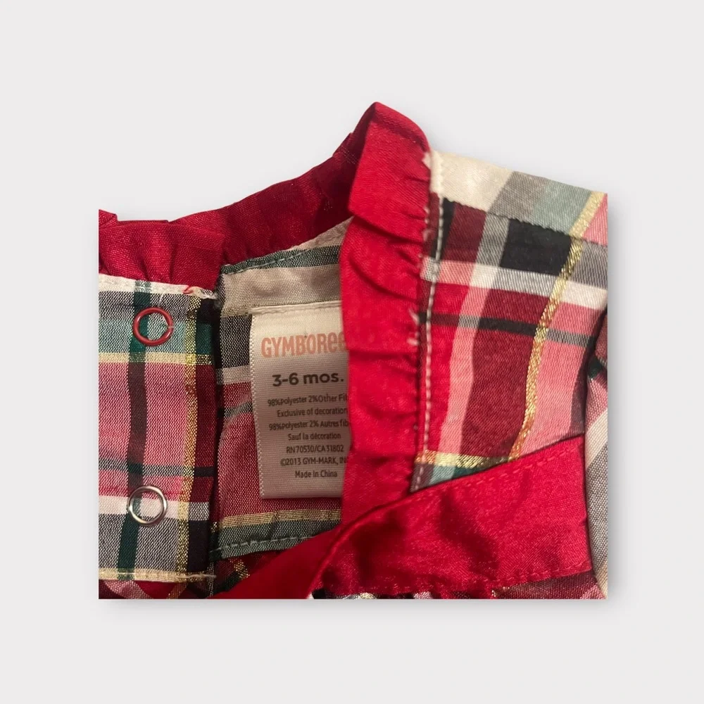 Gymboree 2013 Holiday Plaid Ribbon Romper
