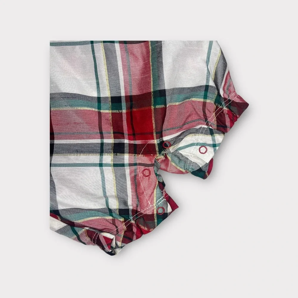 Gymboree 2013 Holiday Plaid Ribbon Romper