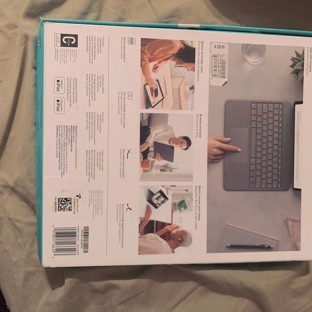 Logitech combotouch iPad Pro 12.9 inch 5th generation detachable keyboard case