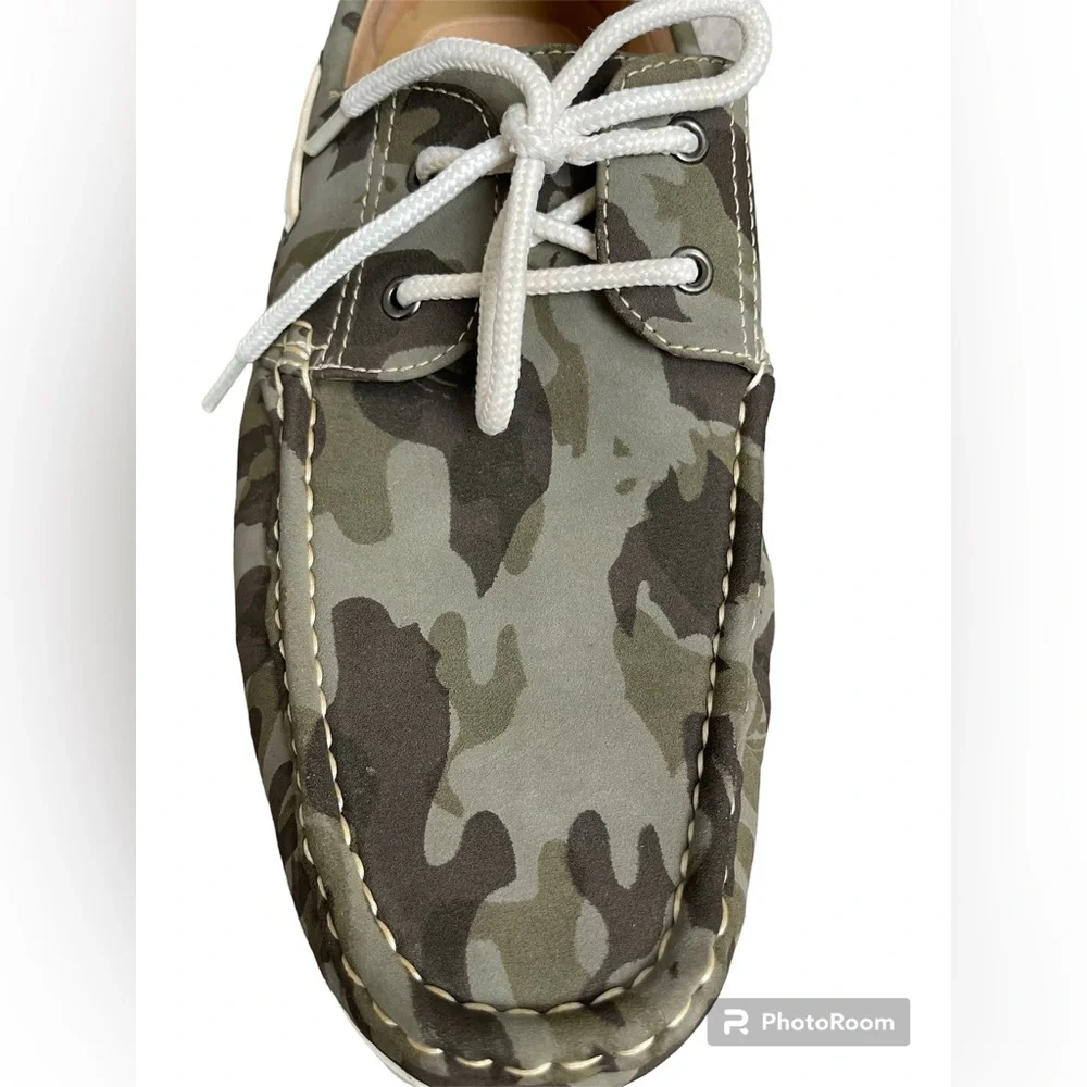 Phat Classic Mens Camo Deck/Boat Shoes Size 13