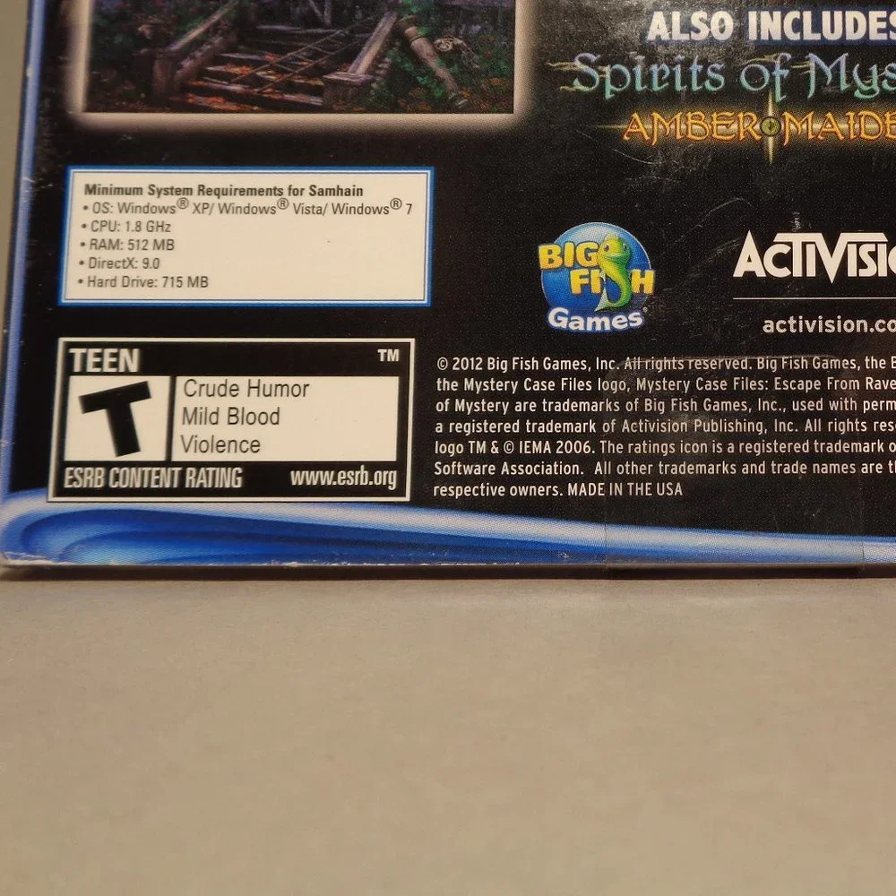 MYSTERY CASE FILES: ESCAPE FROM RAVENHEARST / 2 Games New PC DVD-ROM Video Game
