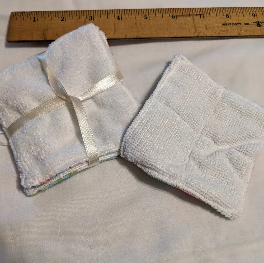 3 Microfiber Makeup Removers Handmade Hand Crafted Sea Turtles
